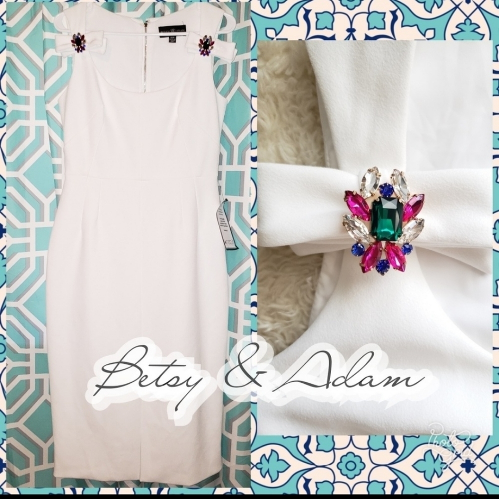 Betsy cocktail sheath dress 10 p evening sexy Betsy Adam